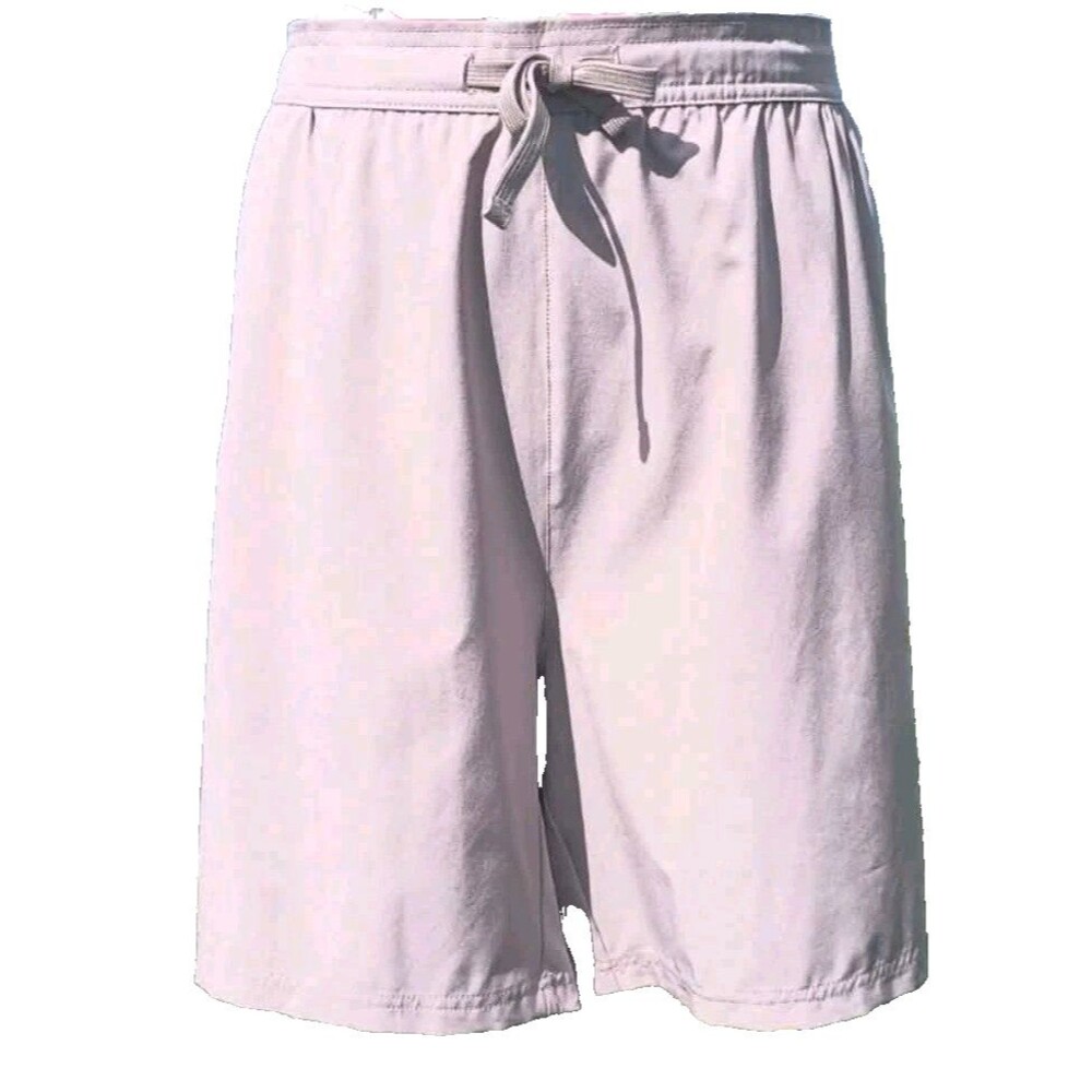 BYLT Basics Men's Beige Shorts 3XL Pockets Drawstring Quick Dry Resortwear Beach
